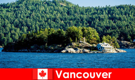 Para turistas estrangeiros, relaxamento e imersão na bela paisagem natural de Vancouver no Canadá