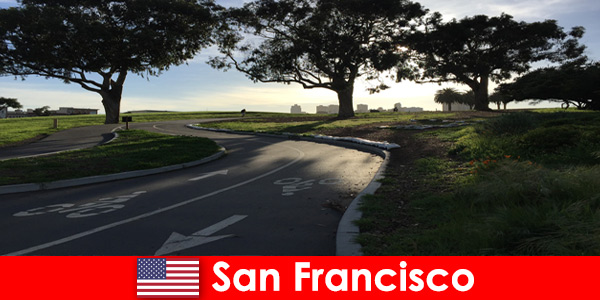 Tour de exploração para estrangeiros de bicicleta em São Francisco, Estados Unidos