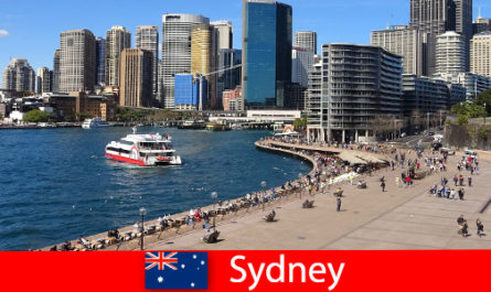 Vistas panorâmicas de toda a cidade de Sydney, Austrália para visitantes de todo o mundo