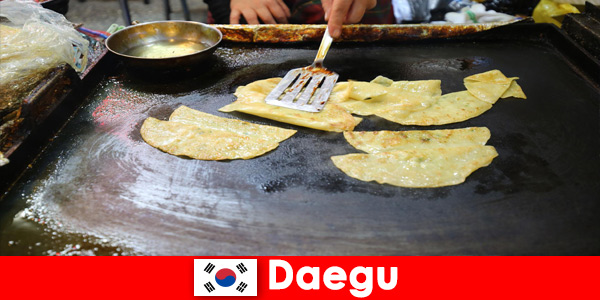Grande variedade de iguarias locais em Daegu Coreia do Sul