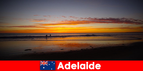 Grandes praias em Adelaide Austrália completam a noite