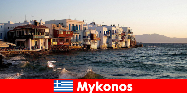 Ilha para hóspedes de todo o mundo são bem-vindos em Mykonos Grécia